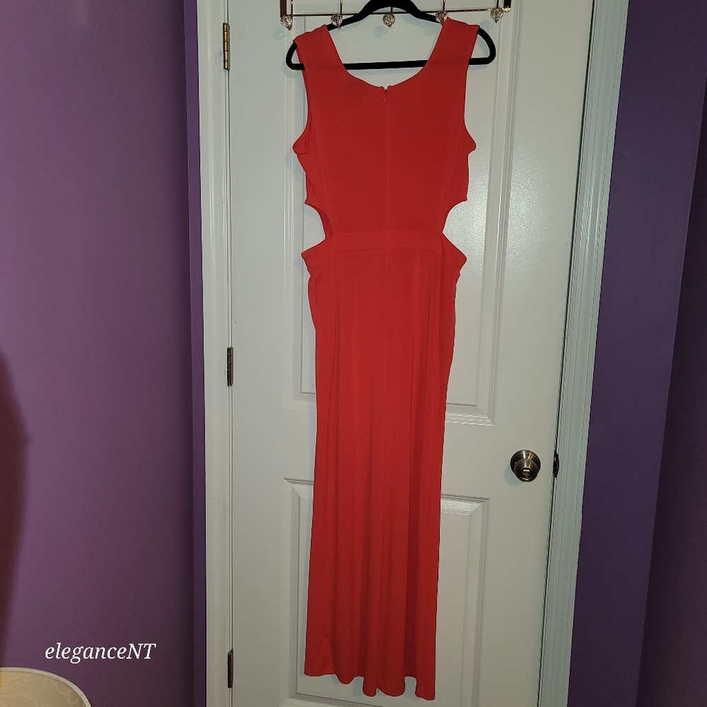 Bold Elements Orange Sleeveless Jumpsuit Sz: Large - Picture 7 of 12